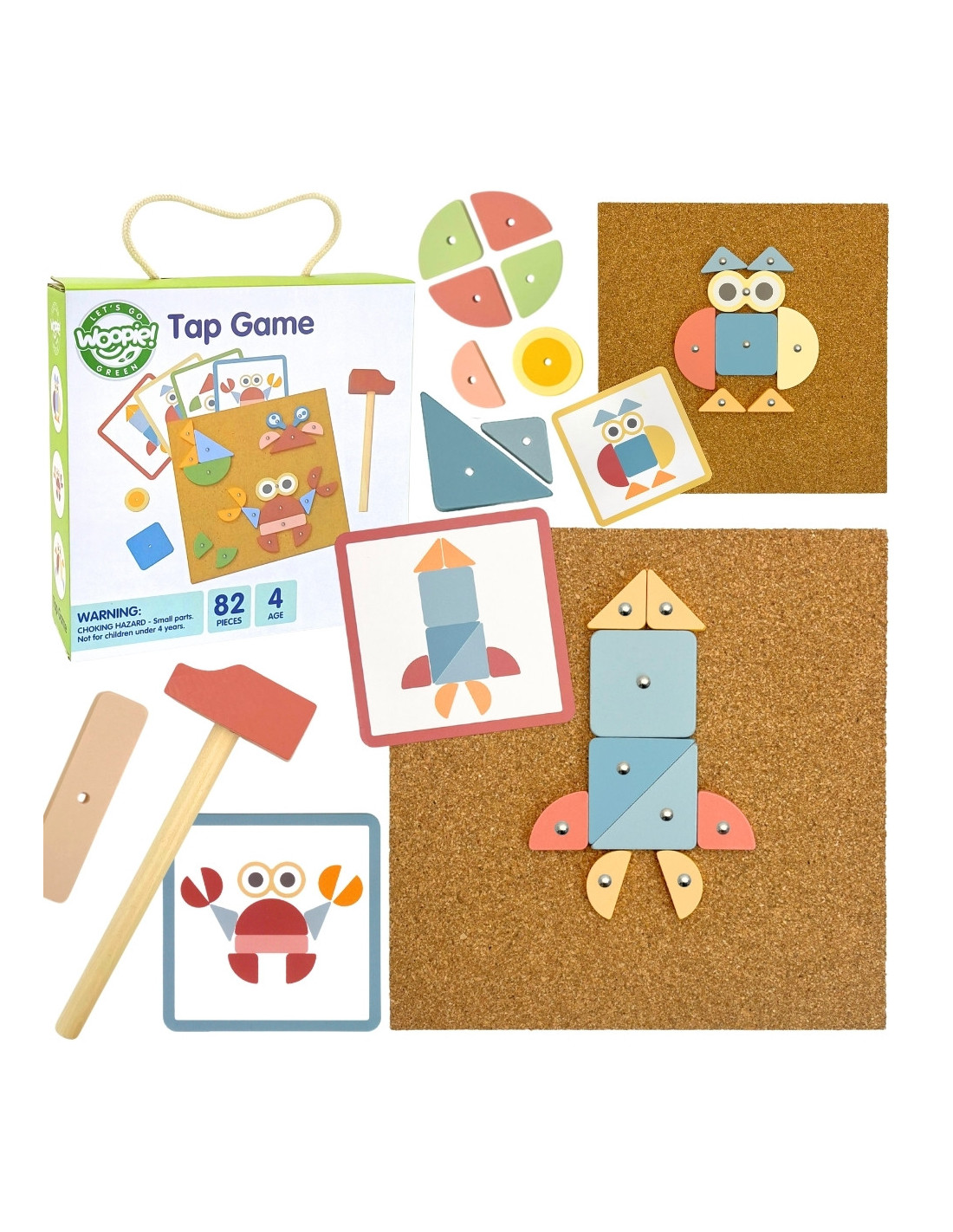 woopie-green-wooden-nailing-hammer-puzzle-20-patterns-82-pcs